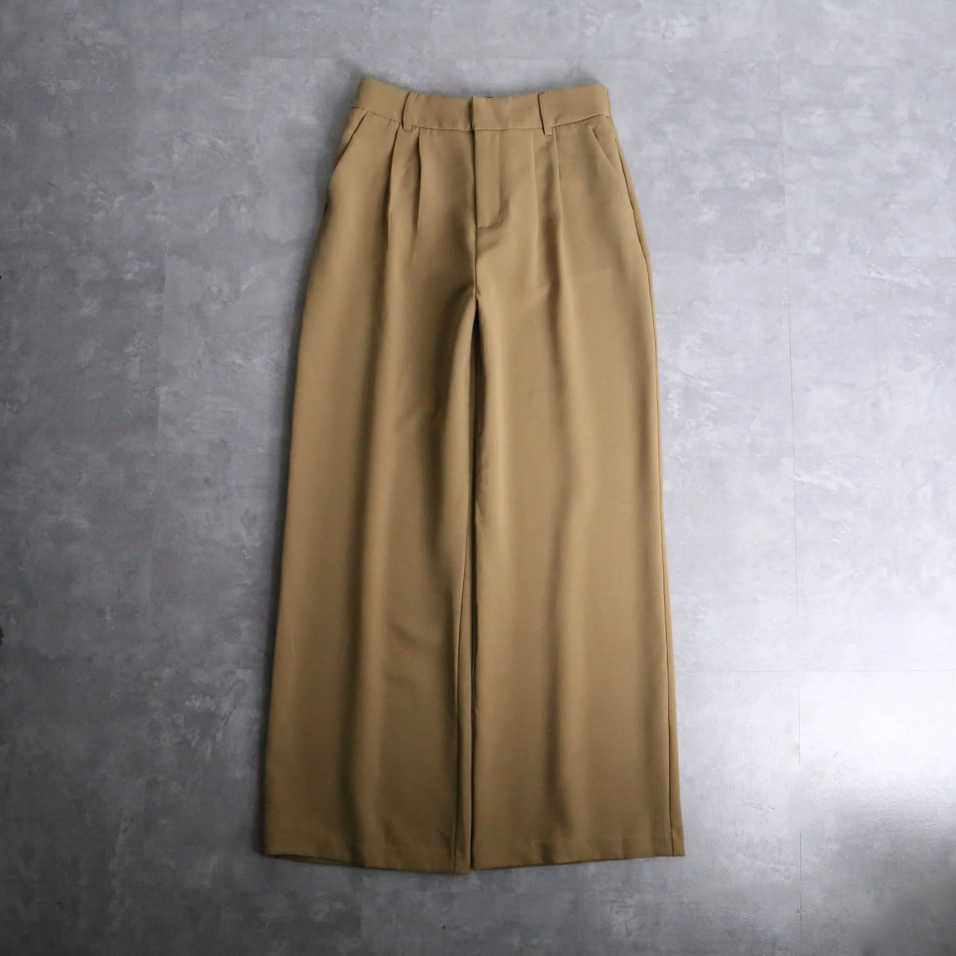 light brown wide straight pants