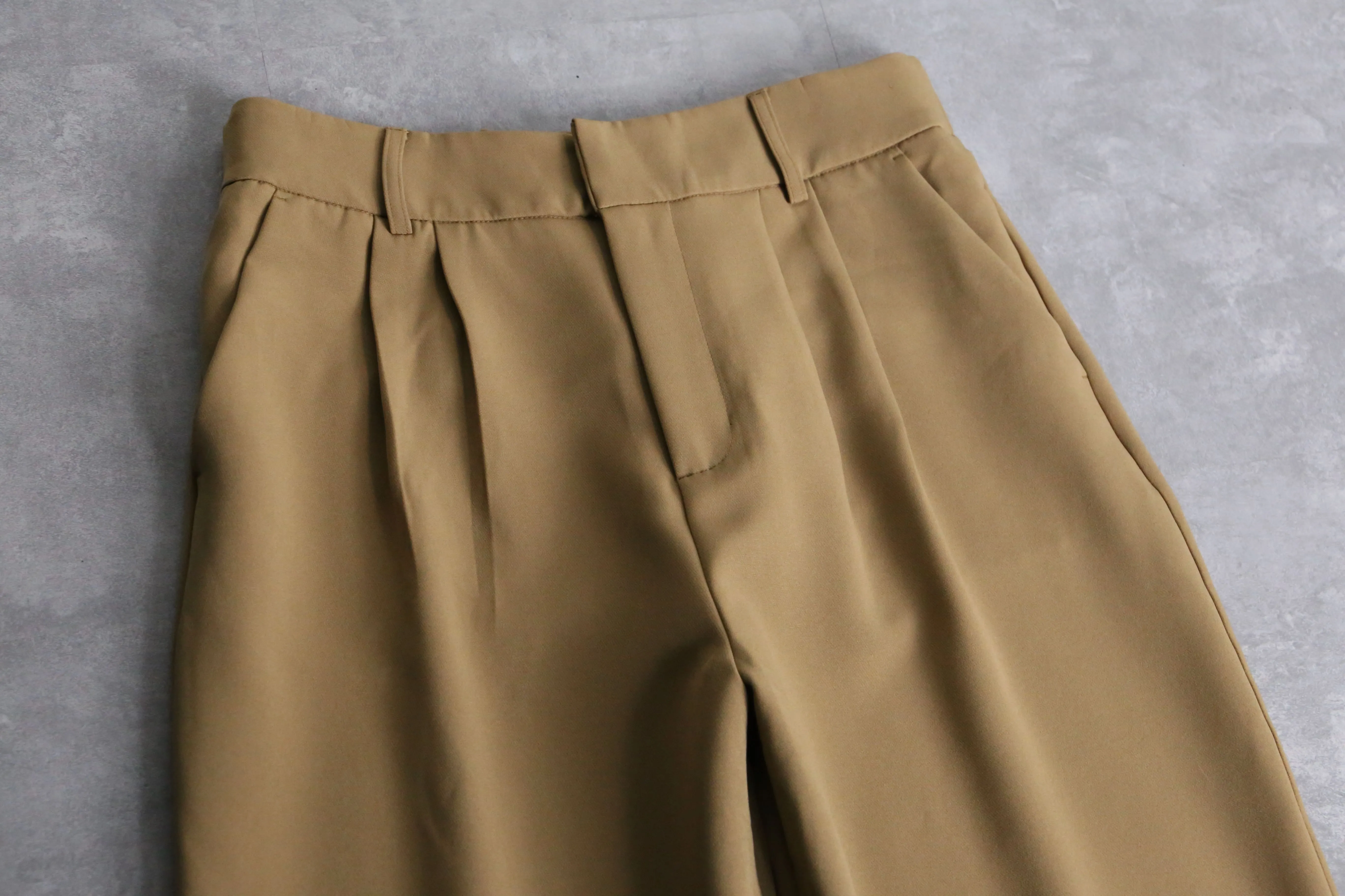 light brown wide straight pants