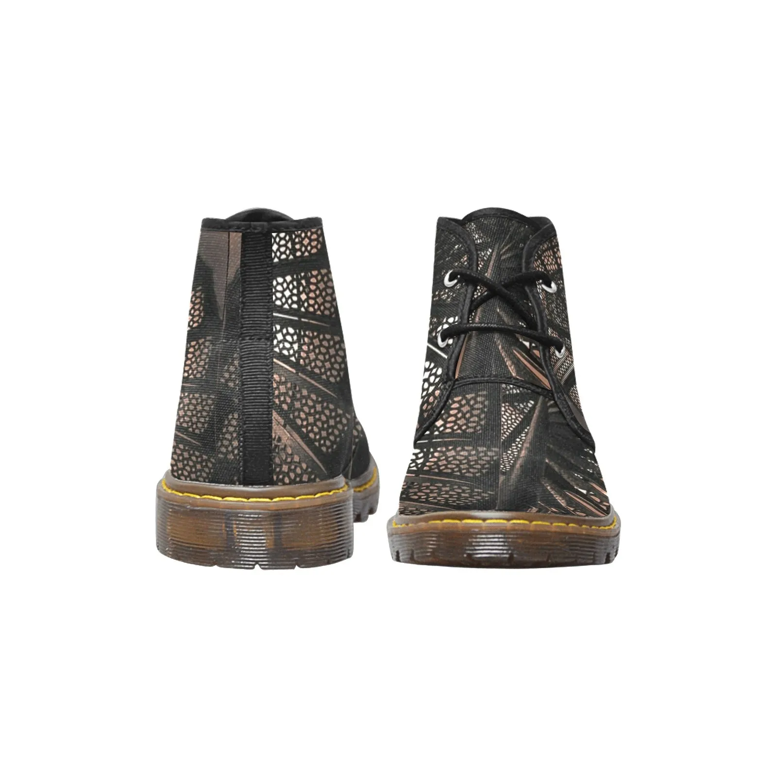 Lighthouse Fibonacci Spiral Beauty Women's Canvas Chukka Boots