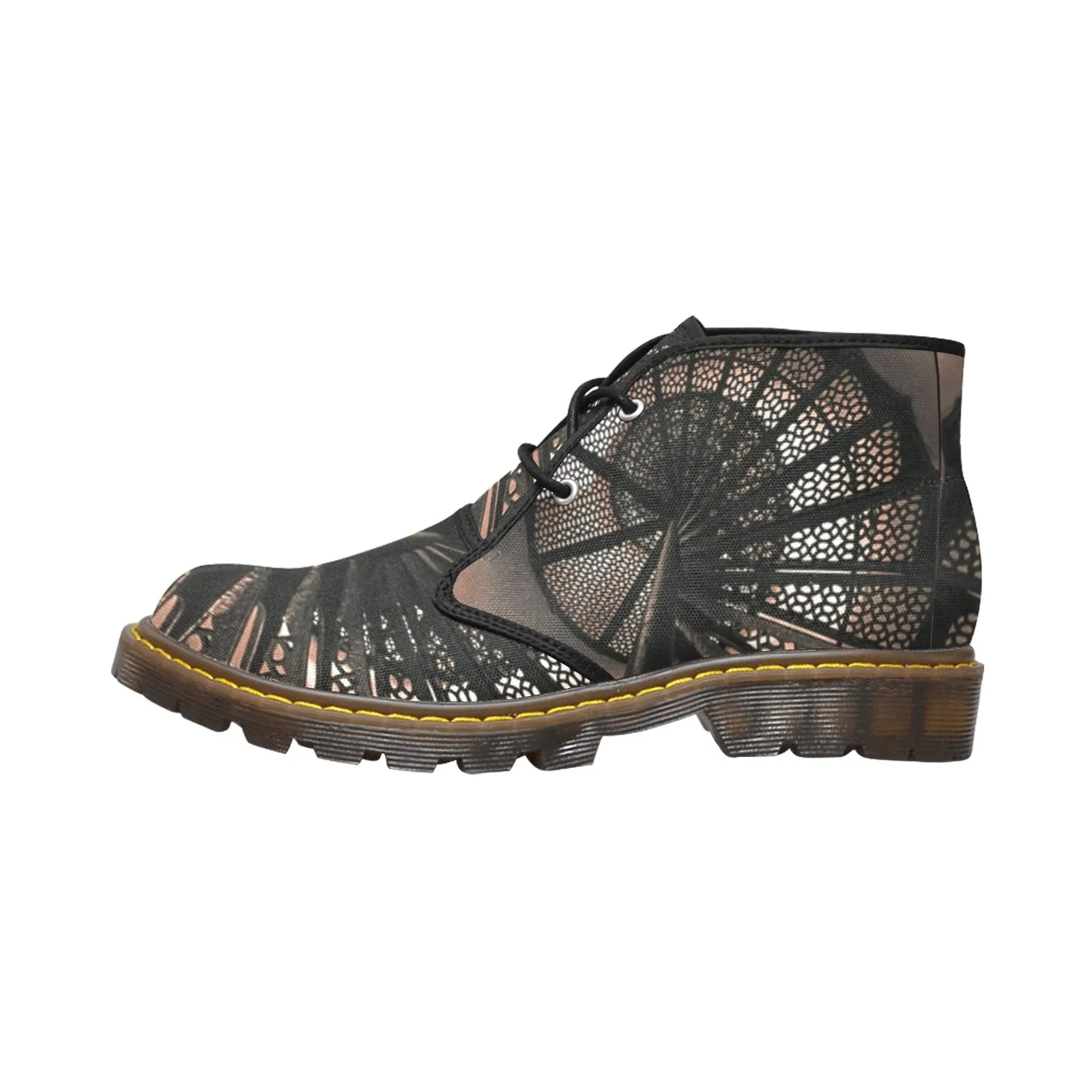 Lighthouse Fibonacci Spiral Beauty Women's Canvas Chukka Boots