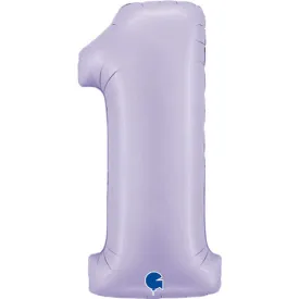 Lilac 1 Large Shape Number Balloon