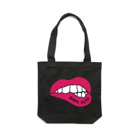 Lips / Black Tote Bag