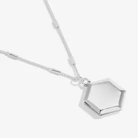 Lockets Choose To Shine Hexagon Silver 46cm   5cm Necklace 6383