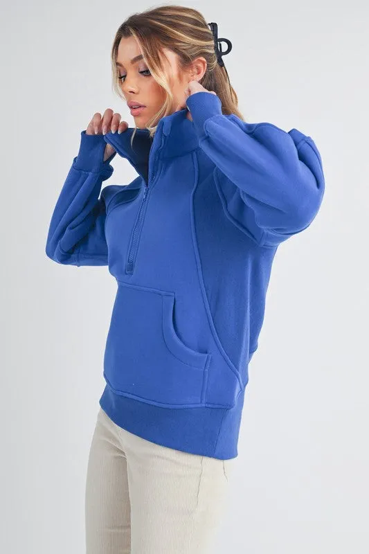 Long Dove Funnel Neck Half Long Zip