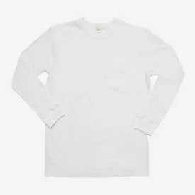 Long Sleeve Heavyweight Pocket T-Shirt - White