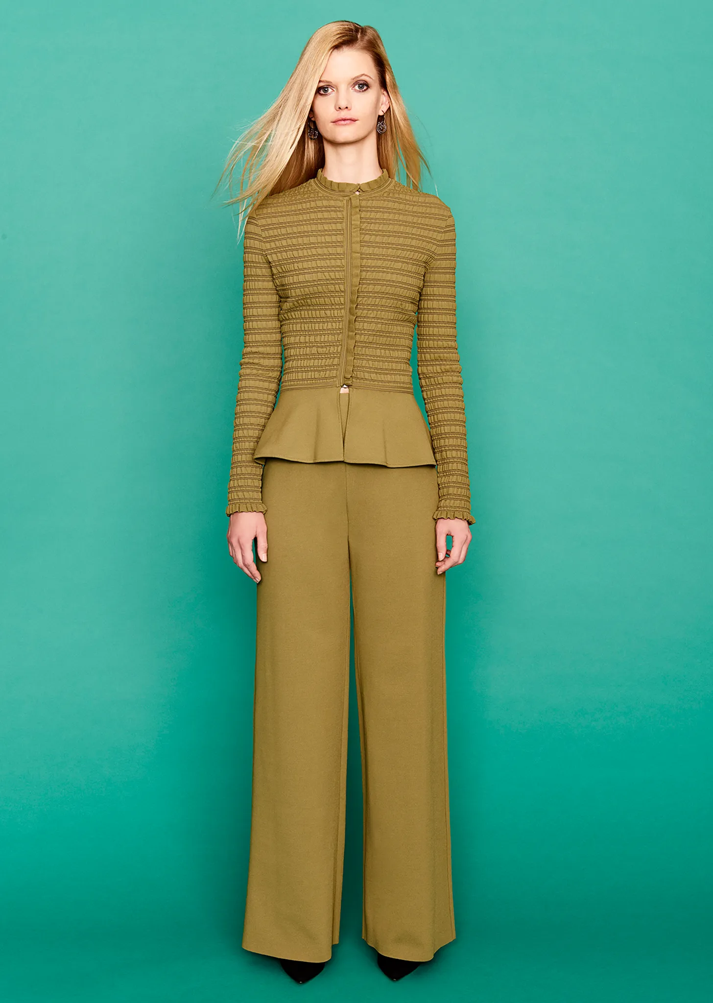 Lorraine - Wide Leg Pull On Dress Pants