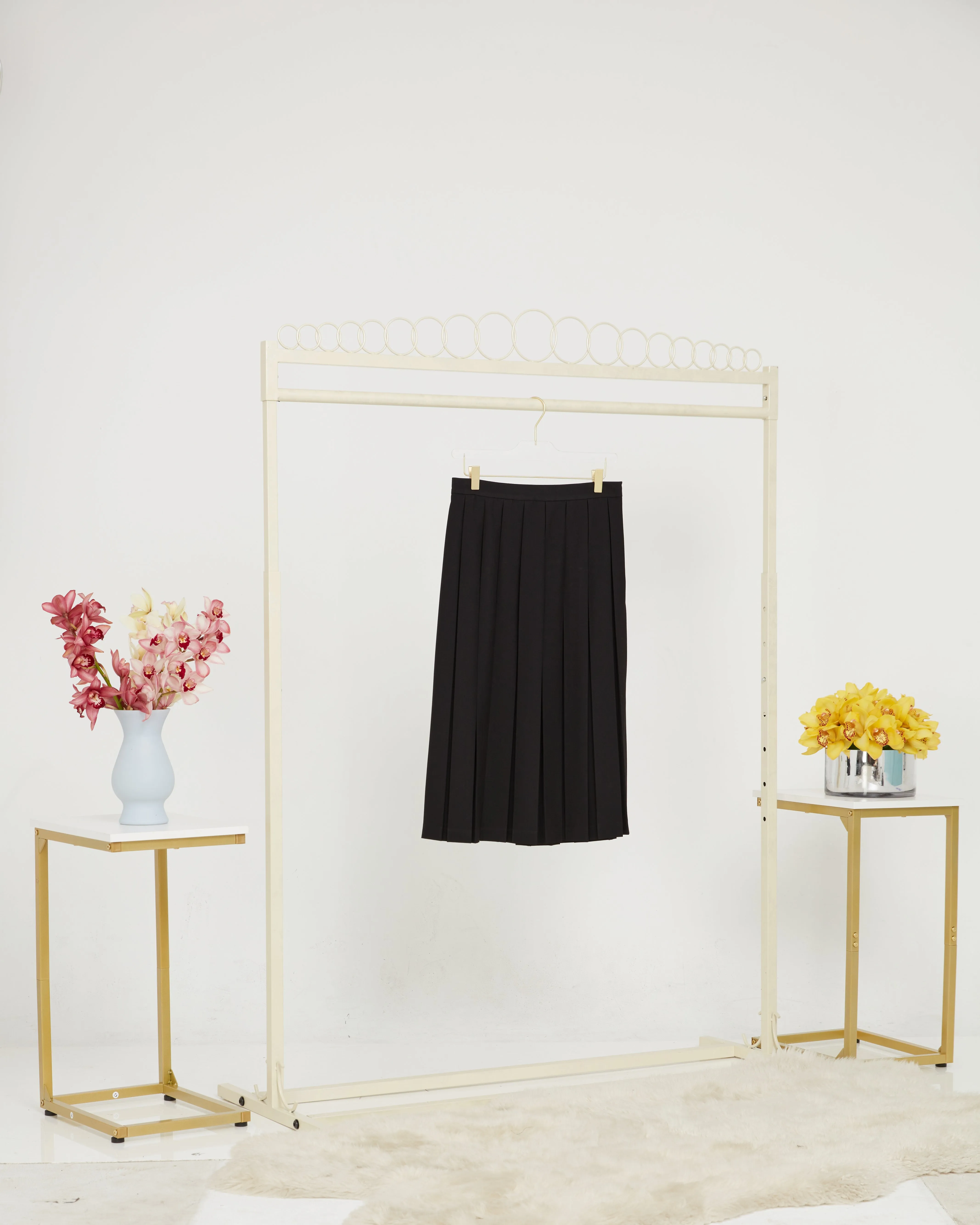 Lory Box Pleated A-Line Flared Skirt