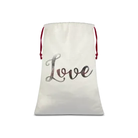 Love Sublimation Linen Drawstring Sack