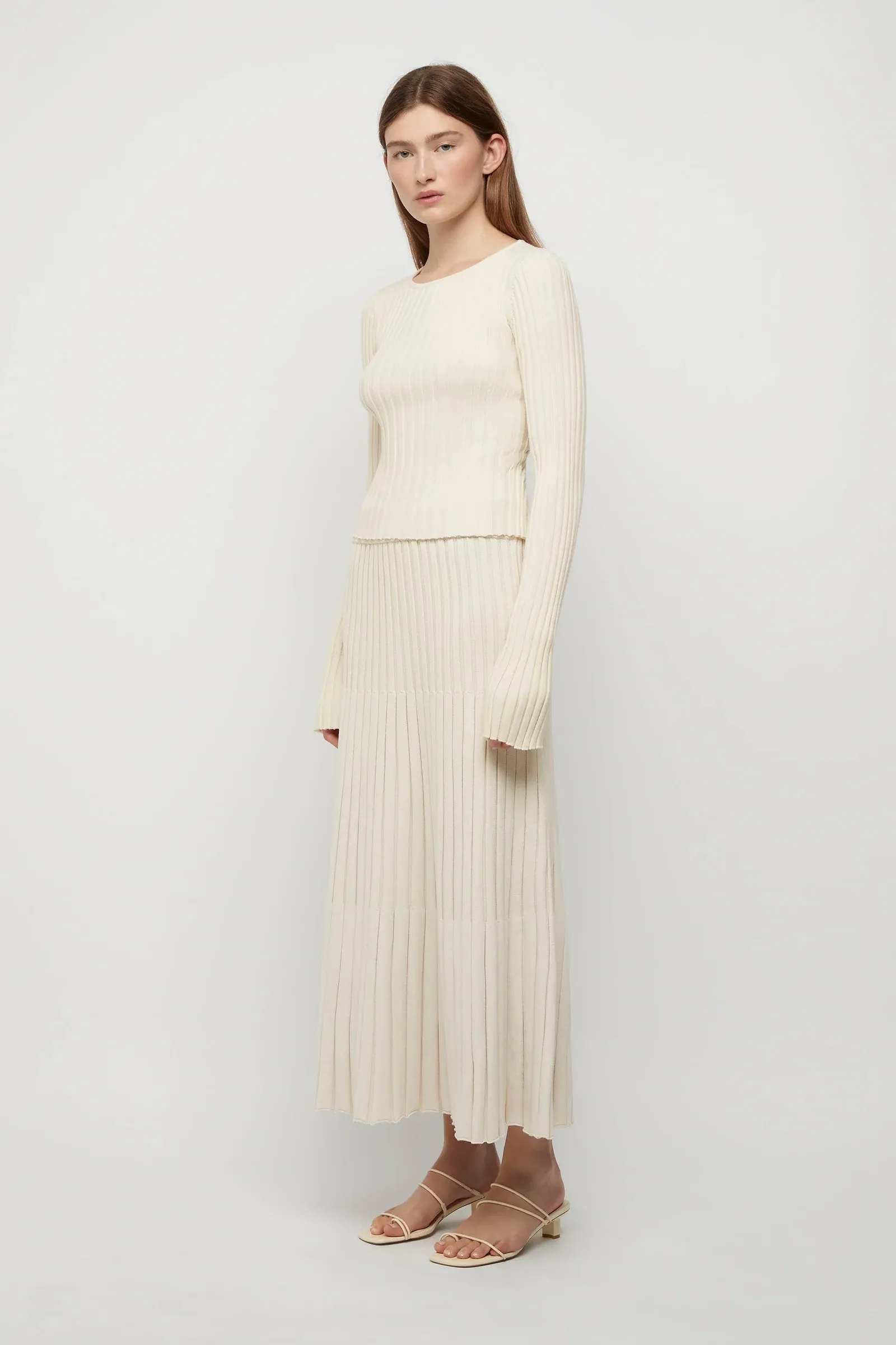 Lowry Cross-Back Knit Top in Winter White