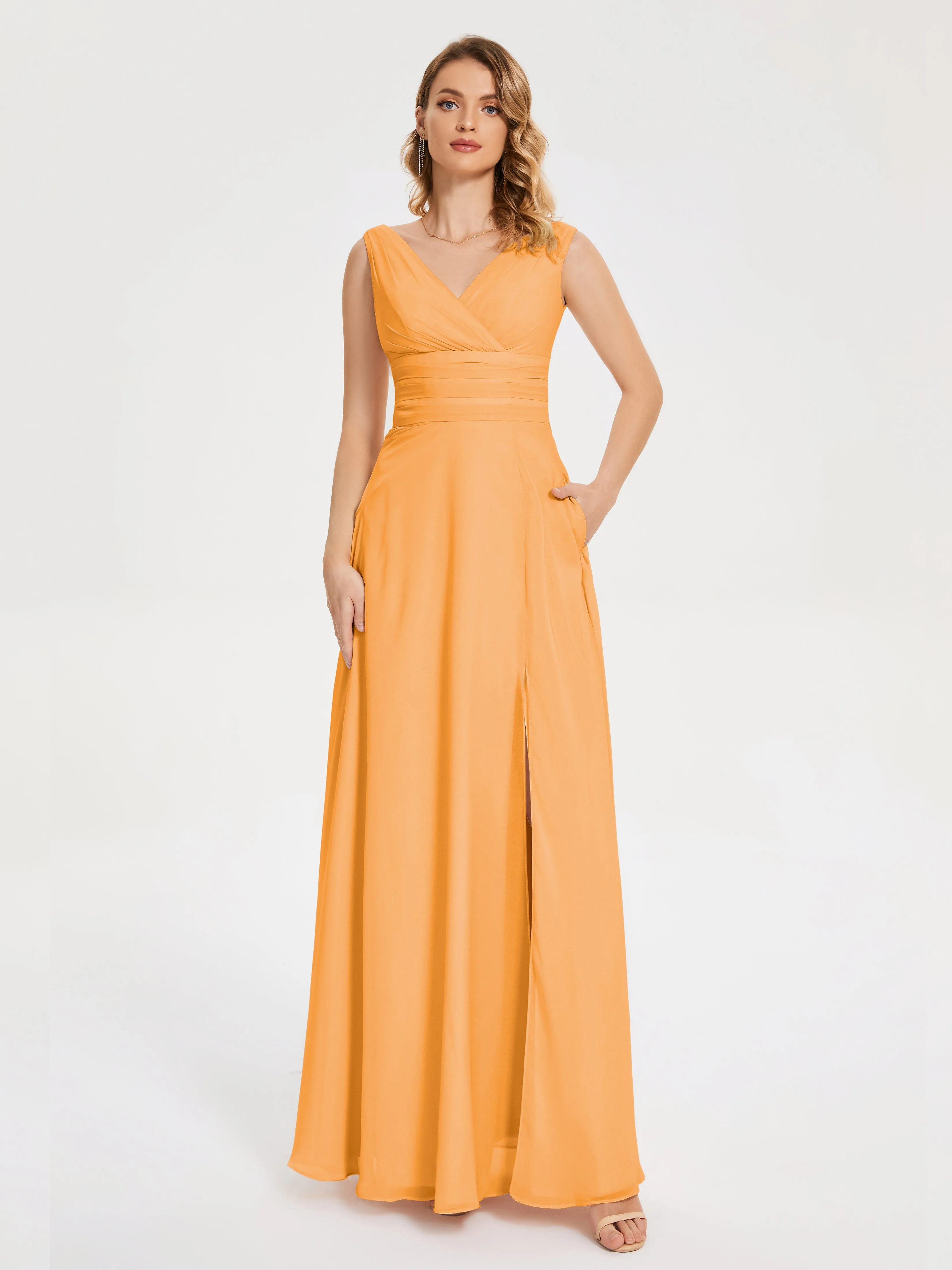 Lucille Elegant Chiffon Bridesmaid Dresses With Bow