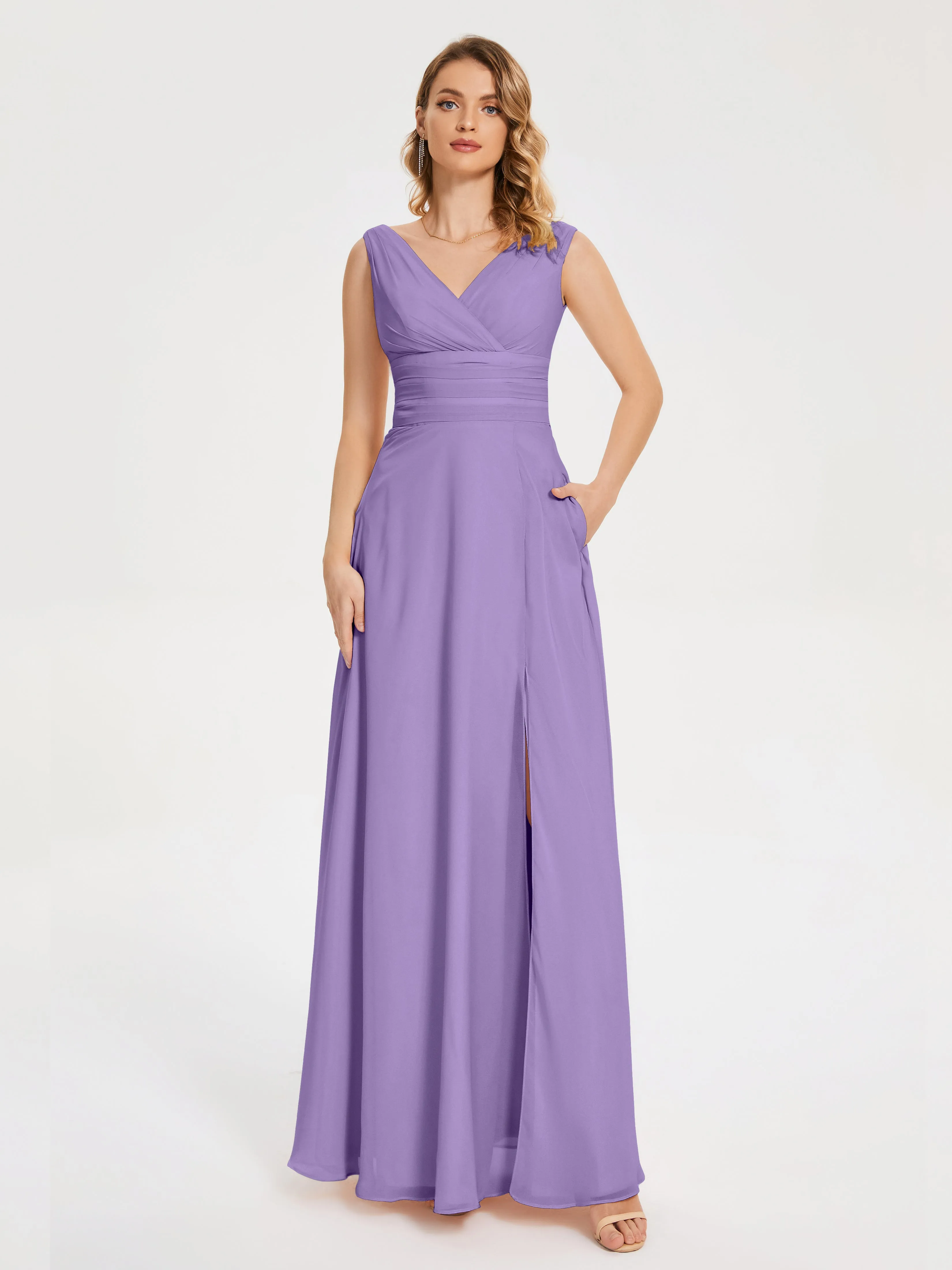 Lucille Elegant Chiffon Bridesmaid Dresses With Bow