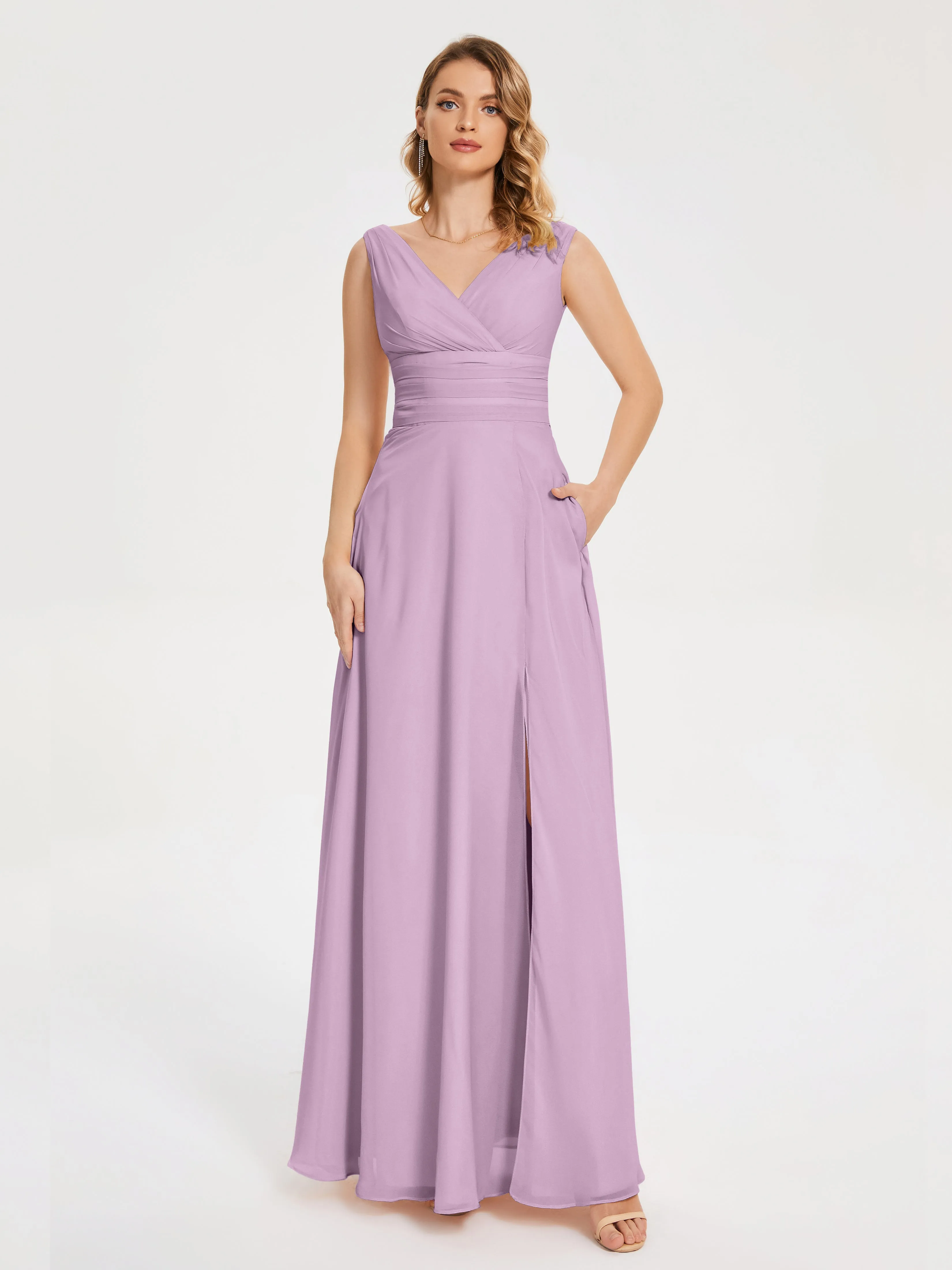 Lucille Elegant Chiffon Bridesmaid Dresses With Bow