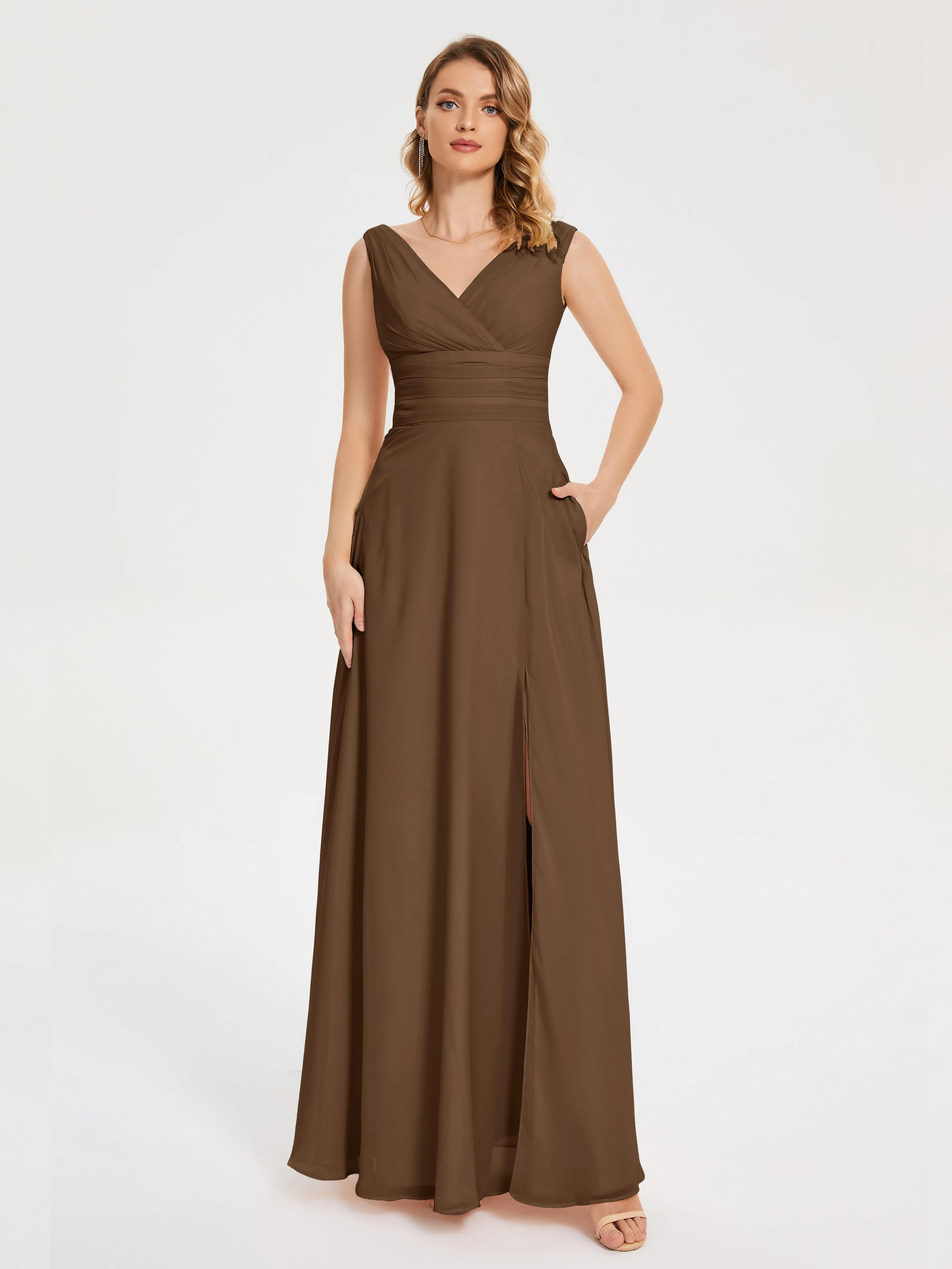 Lucille Elegant Chiffon Bridesmaid Dresses With Bow