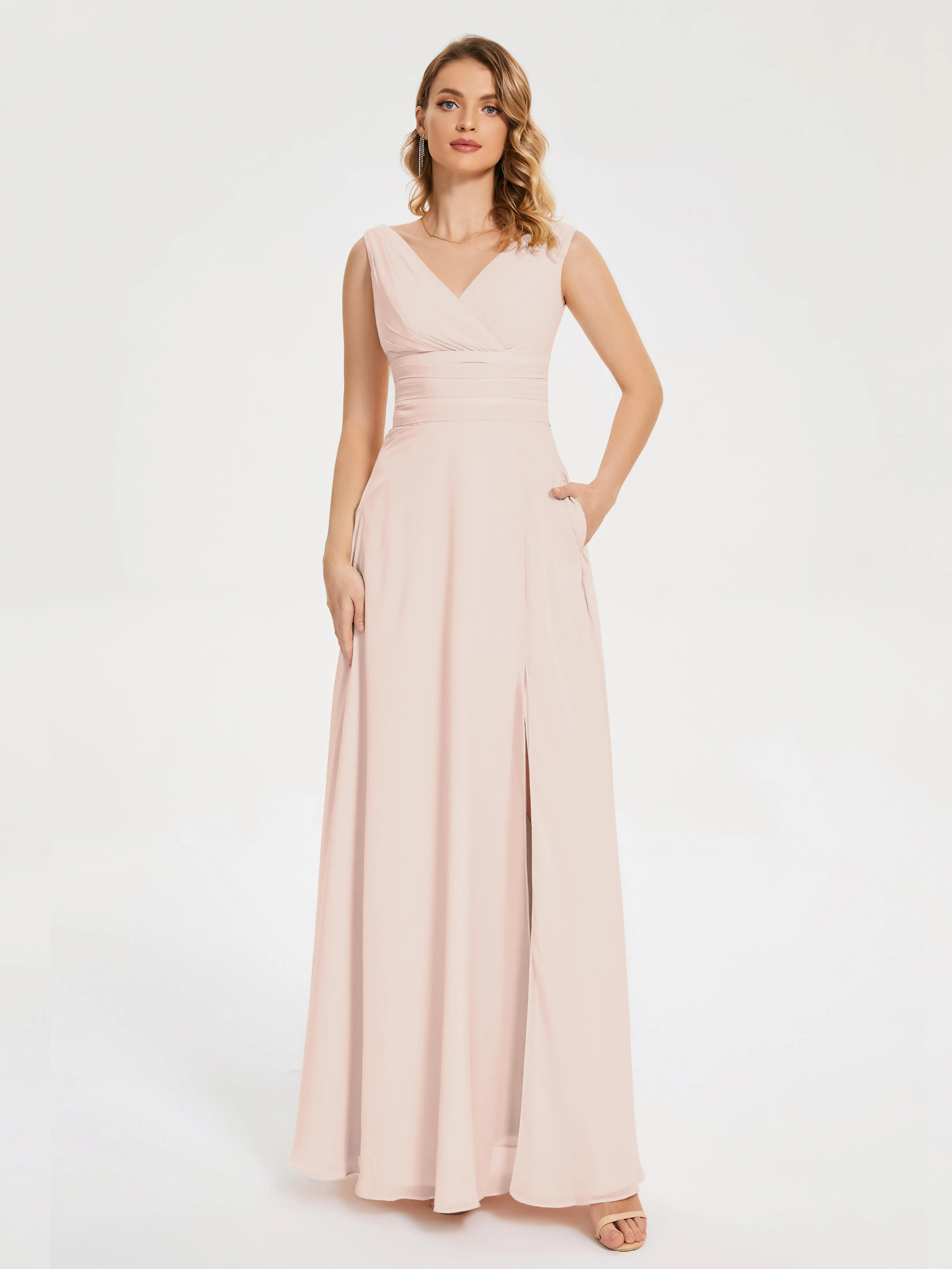 Lucille Elegant Chiffon Bridesmaid Dresses With Bow