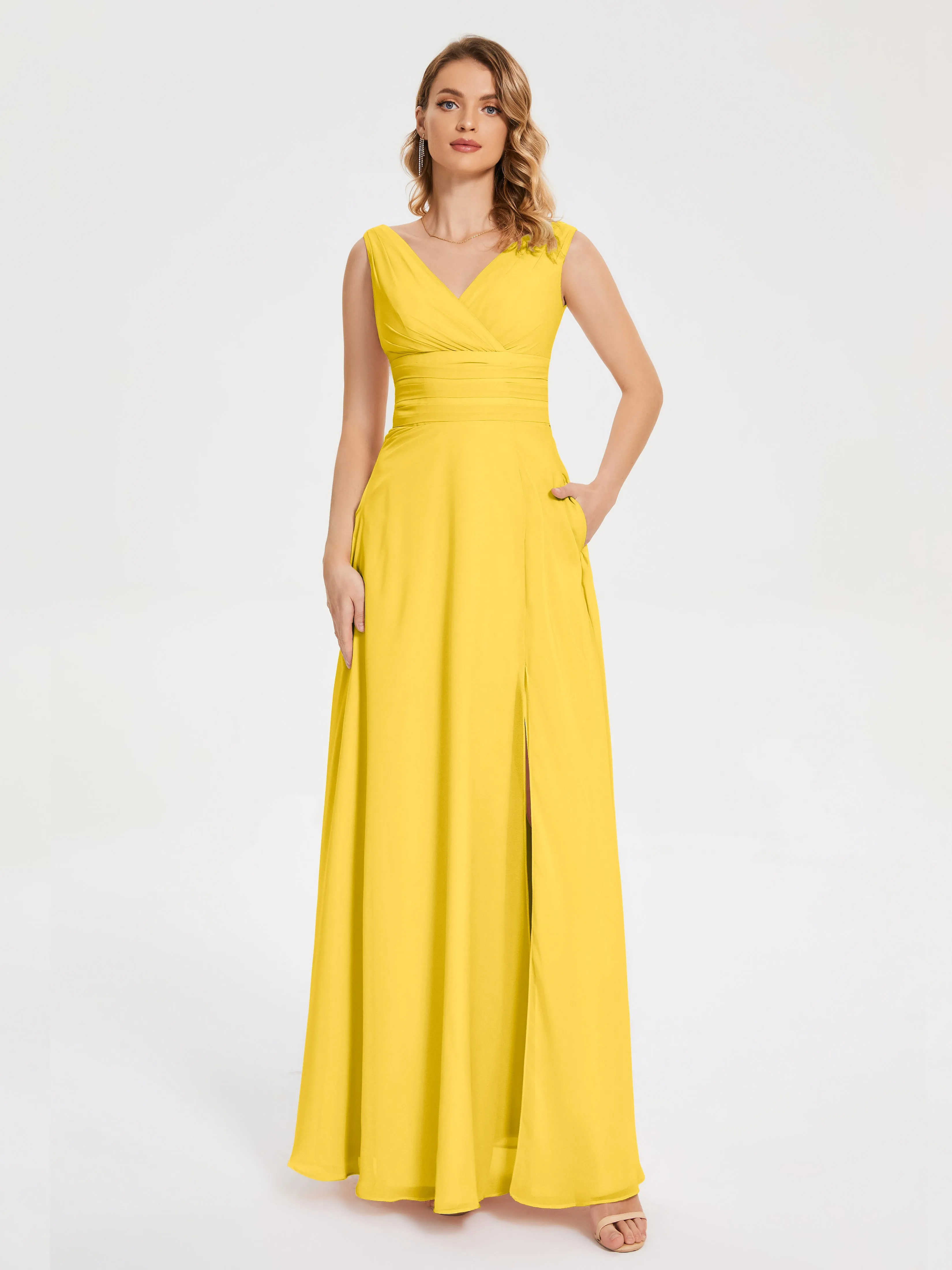 Lucille Elegant Chiffon Bridesmaid Dresses With Bow