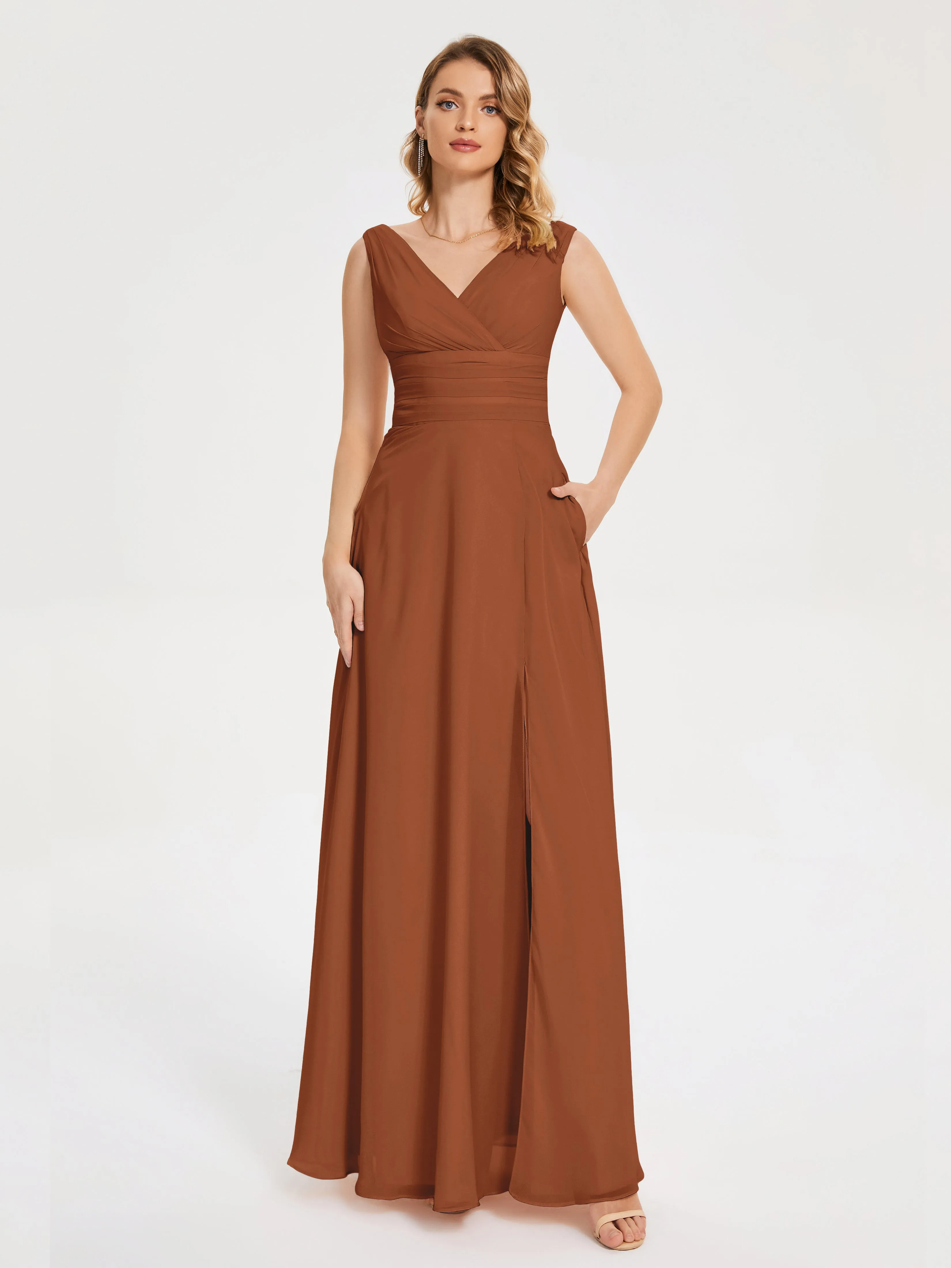 Lucille Elegant Chiffon Bridesmaid Dresses With Bow