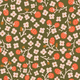 Lumpy Garden - Strawberry Fields - Organic Cotton (half yard)