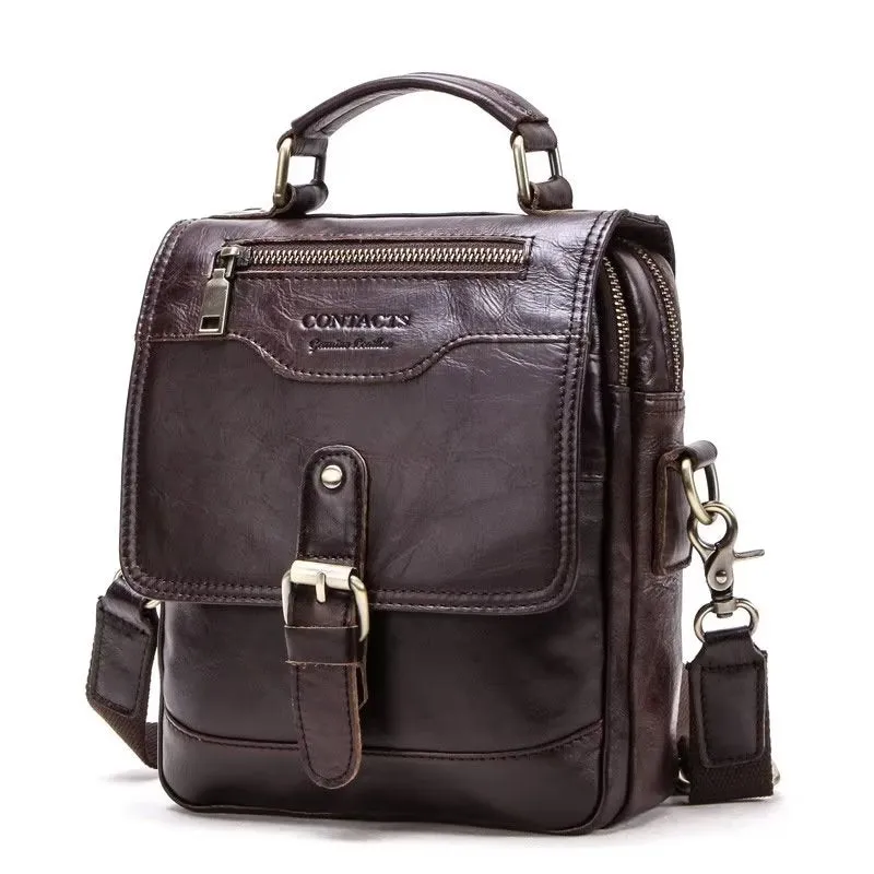 Luxury Crossbody Messenger Bag: Crazy Horse Rugged Collection