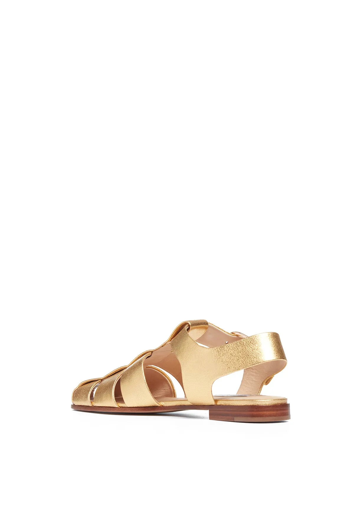 Lynn Sandal in Metallic Nappa Leather