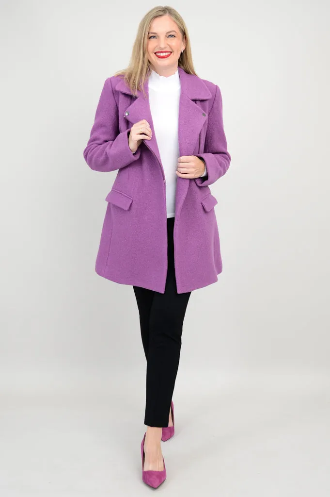 Lyon Coat, Lavender, Wool