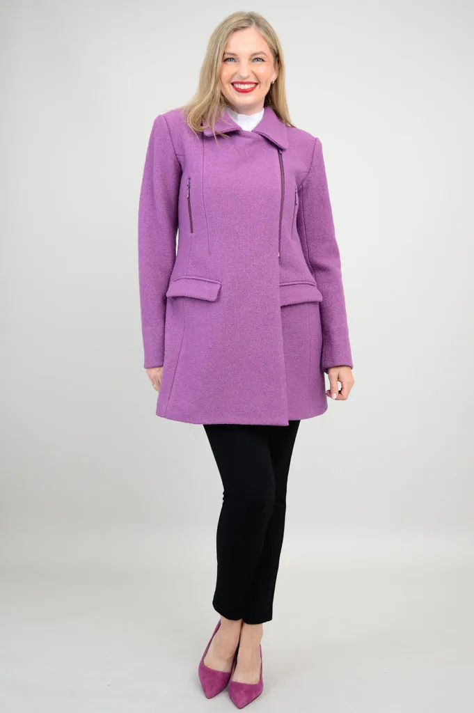 Lyon Coat, Lavender, Wool