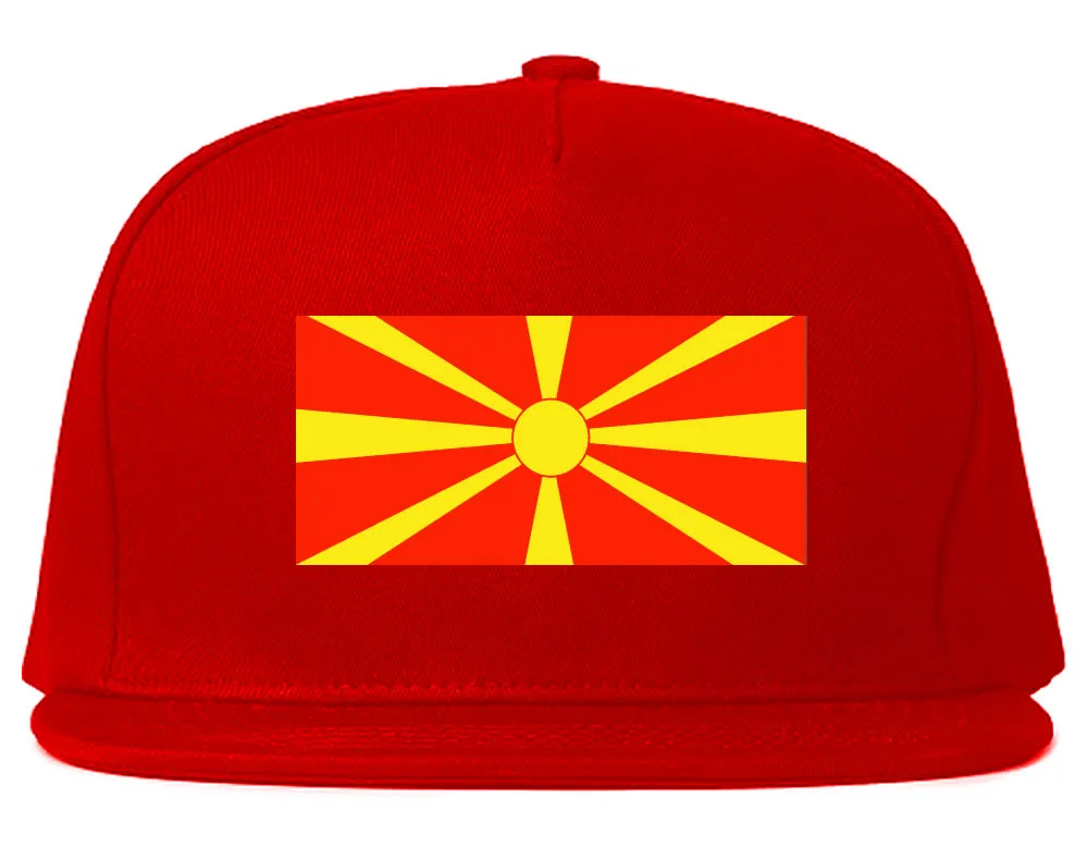 Macedonia Flag Country Printed Snapback Hat Cap