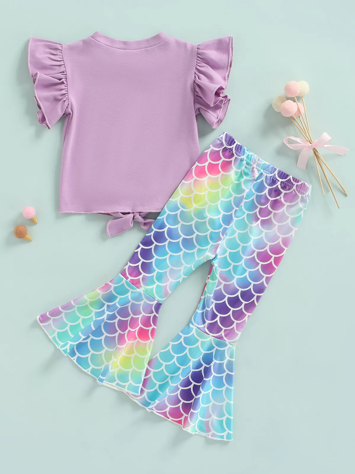 Magical Mermaid Flared Pants Set