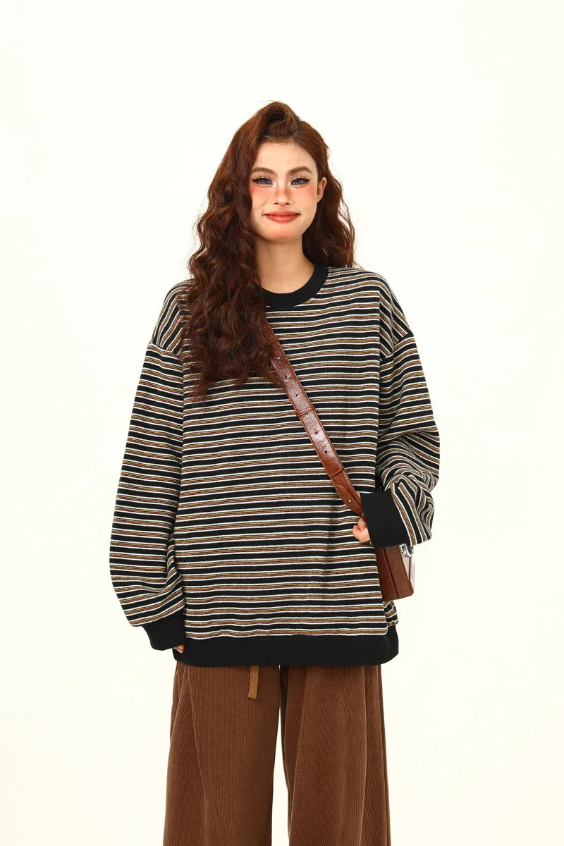 Maillard Stripe Crew Neck Sweatshirt