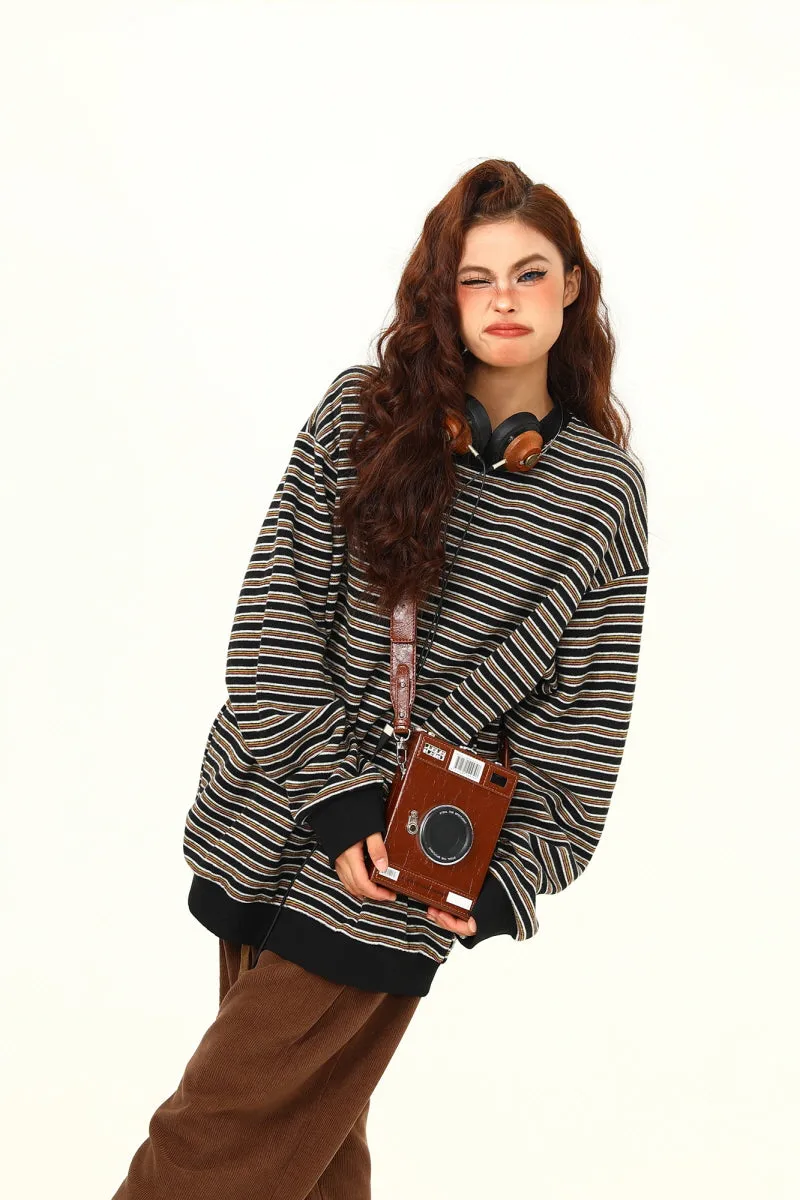 Maillard Stripe Crew Neck Sweatshirt