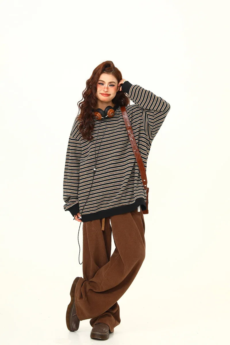 Maillard Stripe Crew Neck Sweatshirt