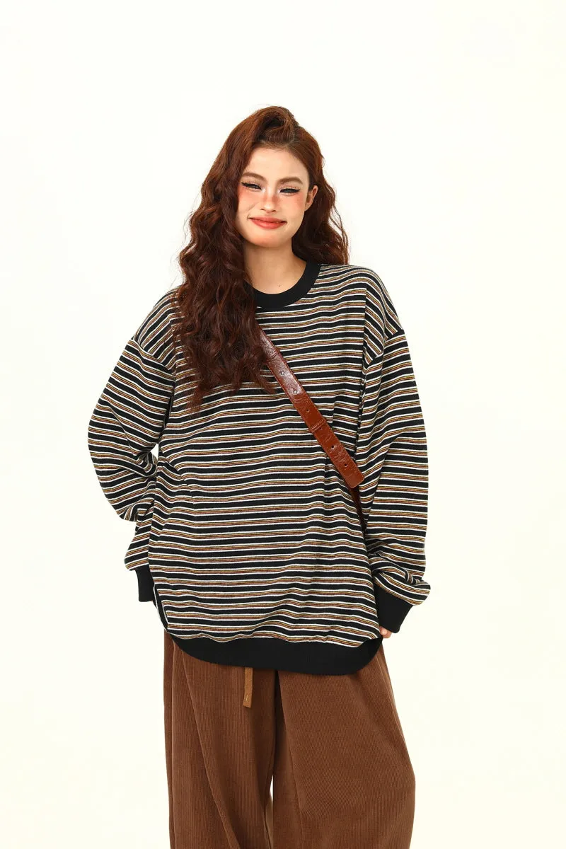 Maillard Stripe Crew Neck Sweatshirt