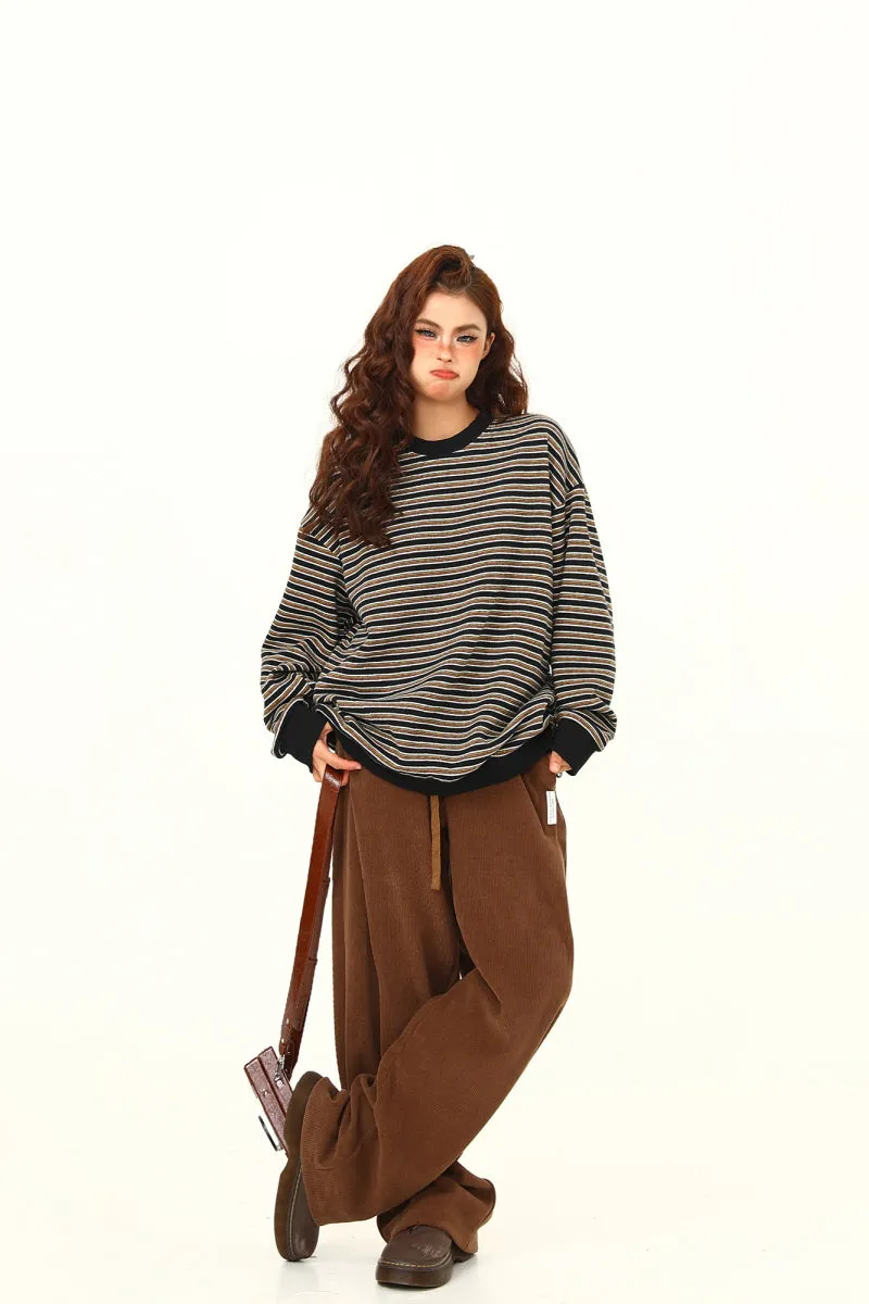 Maillard Stripe Crew Neck Sweatshirt