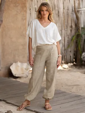 Malibu Linen Pants Flax