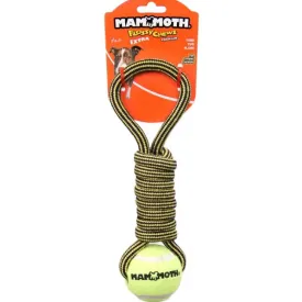 Mammoth Flossy Chews Extra Twister Tug w/ Tennis Ball- Multi-Color