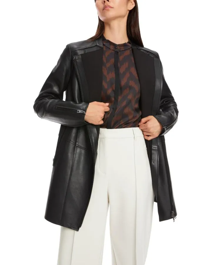 Marc Cain Leather Hip Length Jacket