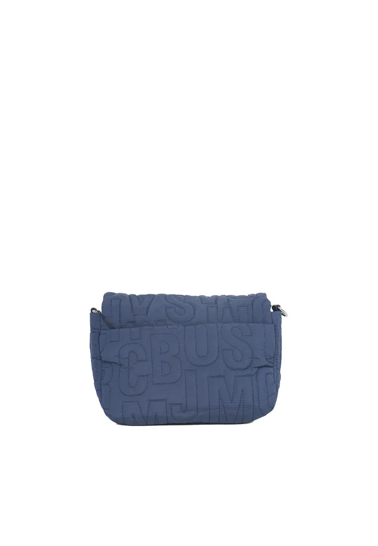 Marc Jacobs Nylon Jumbled Logo Messenger Bag In Azure Blue 4S4HMS005H02