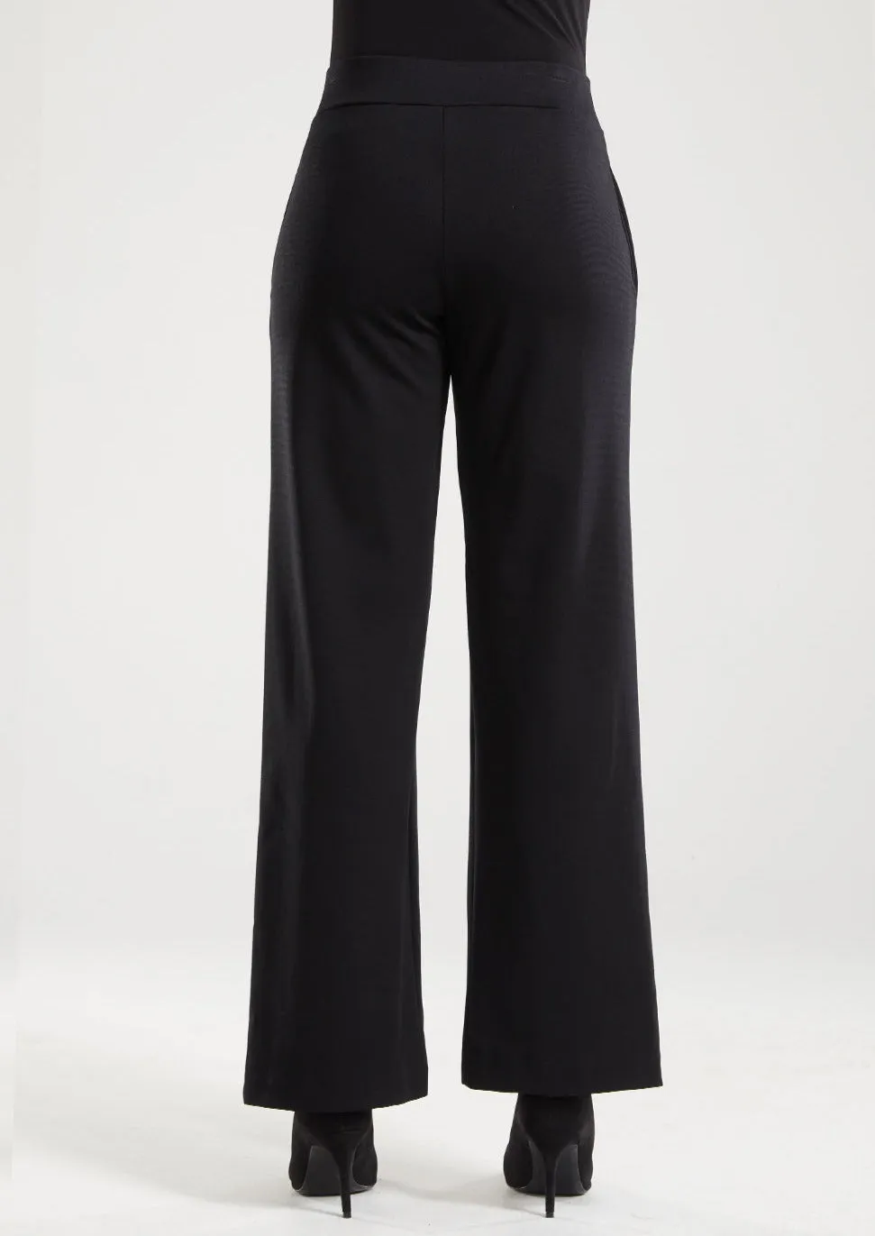 Marist ponte wide leg pant in Black