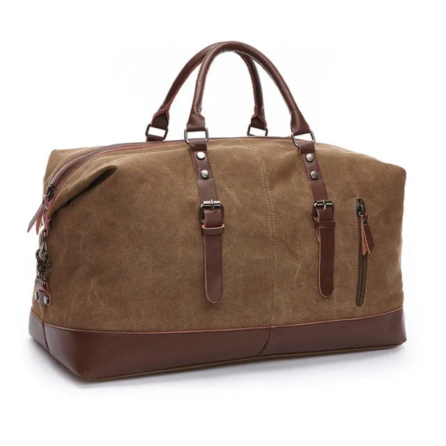 Mark Royal Men's Canvas Leather Duffel Bag