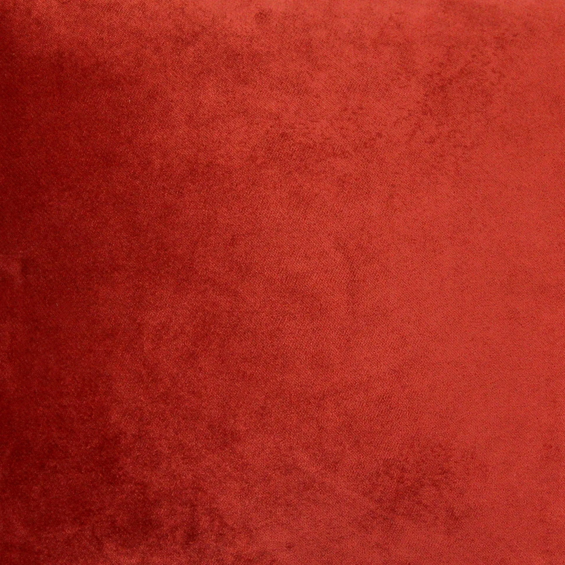 Matt Rust Red Velvet Modern Look Plain Cushion