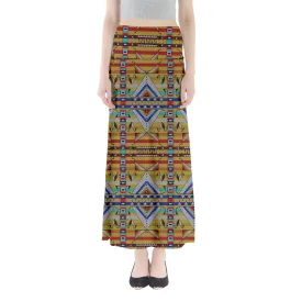 Medicine Blessing Yellow Full Length Maxi Skirt