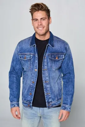 Medium Blue Men's Denim Jacket by Red Label