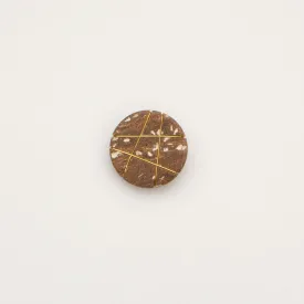 Medium Brown Stone Effect Button