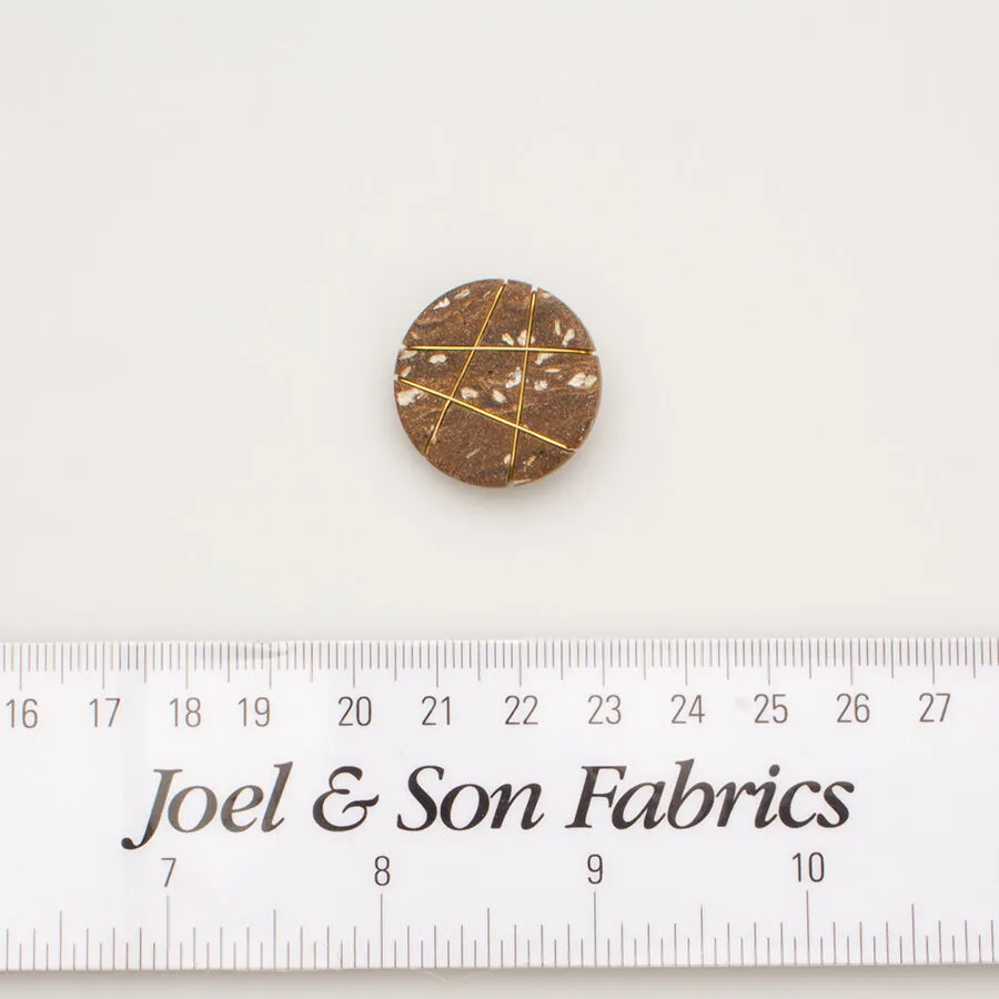 Medium Brown Stone Effect Button