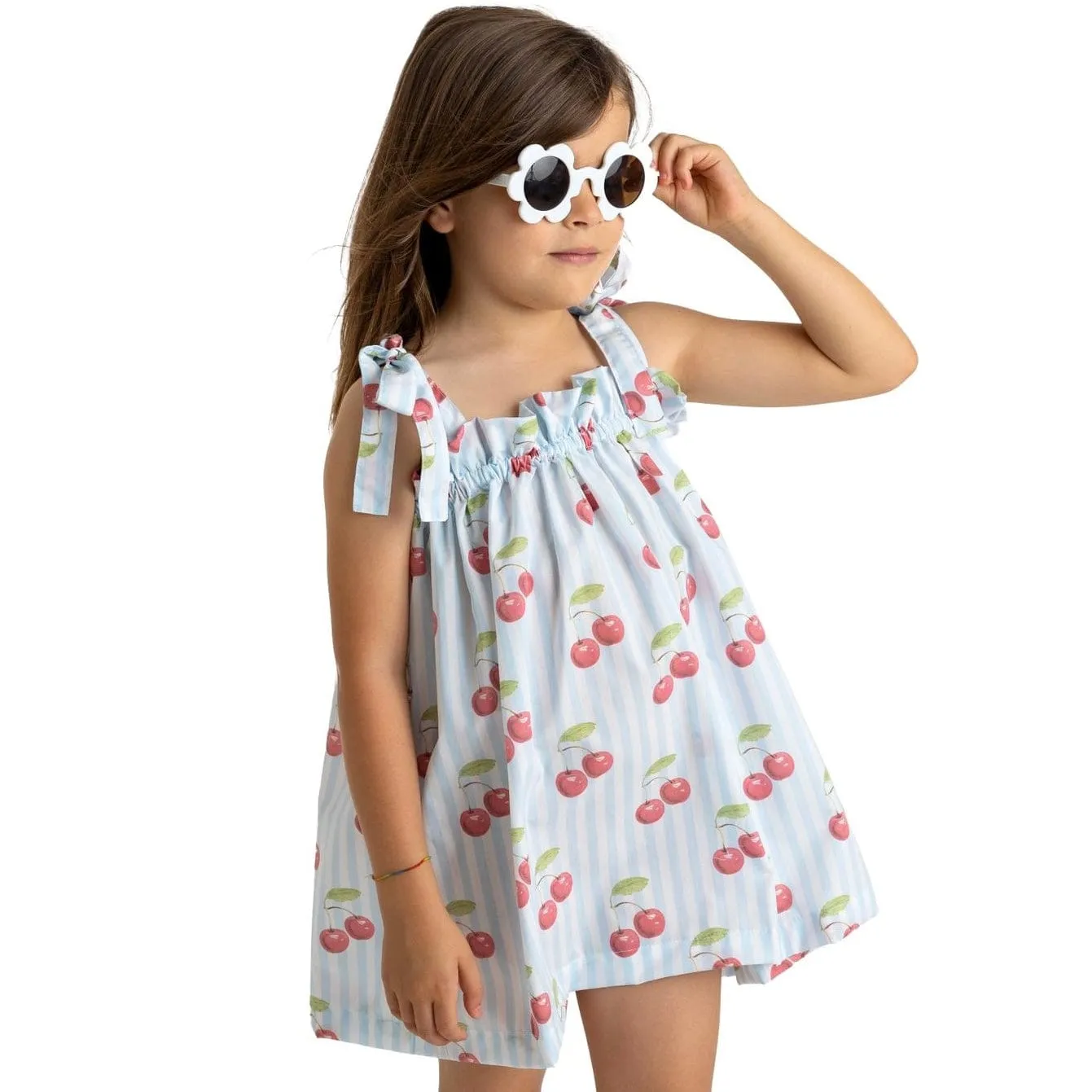 MEIA PATA - Cherry Beach Dress - Blue