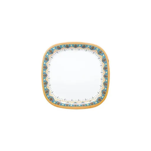 Melamine Printed Square Dinner Plate Set of 6