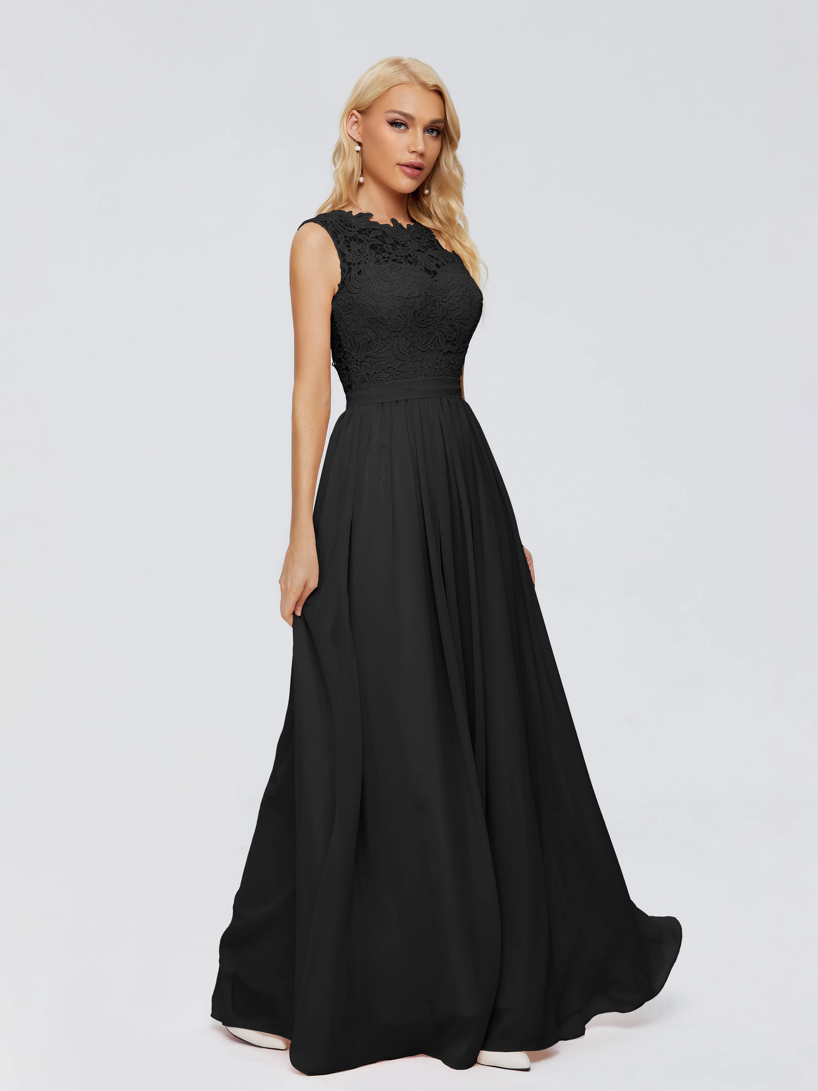 Melody Elegant Bateau Chiffon Bridesmaid Dresses