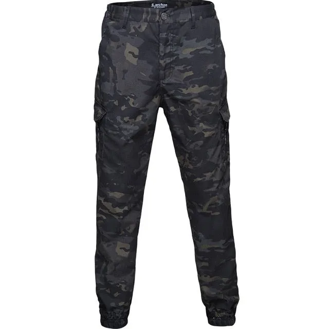 Men Fashion Streetwear Casual Camouflage Cargo Pants