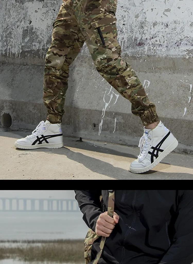 Men Fashion Streetwear Casual Camouflage Cargo Pants