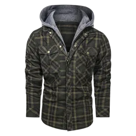 Men Warm Jacket Fleece Thick Autumn Winter Detachable Hoodies Jackets Men Slim Fit Men Clothing