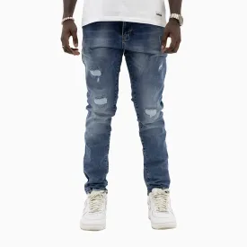 Men's Basis Medium Stonewash Slim Denim Jeans Pant